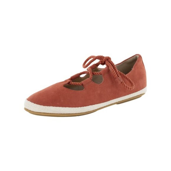 Fitflop Shoes - NEW Fitflop Women Fia Terracotta Suede Lace Up Ballerina Flat Dress Shoes